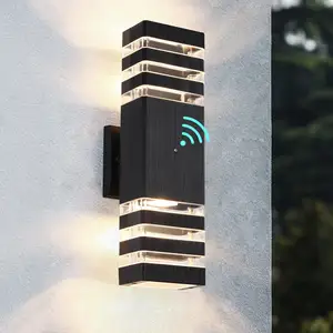 Modern Up and down Outdoor Wall Lamp Dusk to Dawn Motion Sensor out door Porch Lights Waterproof ip65 Wall Light