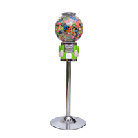 Distributeur automatique de bonbons/jouets à monnayeur, modèle Niudele Green Round, capacité 400-500 pièces, en ABS/PC durable