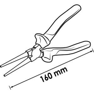 คีมจมูกกลม VDE แบบ V2641ขนาด160มม. คีมหุ้มฉนวน1000V 4047728026413ยีนคีมหุ้มฉนวนและคีมหุ้มฉนวน - Product Image 2