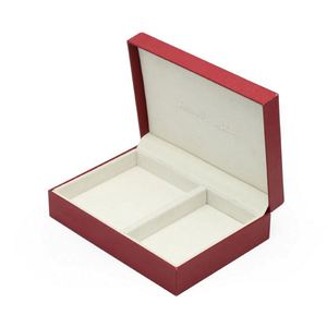 Emballage de bijoux personnalisé, boîte cadeau pliable en cuir PU texturé rouge pour bougie, cadre photo et autocollants - Product Image 5