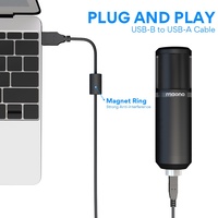 Microphone à condensateur MAONO USB pour instruments, kit tout-en-un pour enregistrement sur PC, avec pied de microphone, microphones pour podcast et jeux