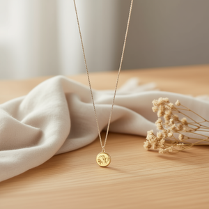 Ciondolo Zodiacale Acero in Acciaio Inossidabile Placcato Oro, Collana Minimalista per Donna, Uso Quotidiano - Product Image 4