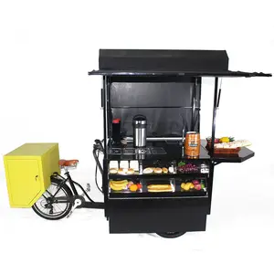 OEM 특별한 디자인 커피 손수레 자전거 음악 플레이어 대중적인 포도 수확 음료 세발자전거 옥외 거리 전망 간이 식품 자동 판매기 자전거