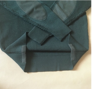 SFE02 Pull en maille vert olive à col en V et manches longues pour homme, uniforme de sécurité toutes saisons, vente en gros sur mesure - Product Image 3