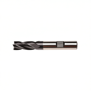 Fresa de extremo HSS-Co con recubrimiento de TiAlN, helicoidal de 30 grados, 4 filos, vástago Weldon para acabado - Product Image 2