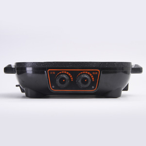 <span class=keywords><strong>Asador</strong></span> de pollos de engorde eléctrico doméstico, sartén de parrilla eléctrica con control de temperatura doble, brocheta de olla integrada, sartén de parrilla antiadherente - Product Image 2