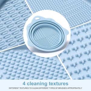 Limpiador de Brochas de Maquillaje de Silicona Plegable con Logotipo Personalizado - Herramienta de Limpieza Portátil para Brochas, Esponjas y Borlas de Polvo - Product Image 4