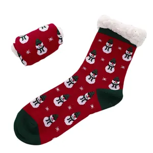 Girls Boys Slipper Socks Fuzzy Thick Warm Heavy Fleece lined Winter Socks Christmas Stockings For Child Kids