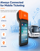 Terminal POS Portátil Android 14 con NFC, 4G, Bluetooth e Impresora de 58 mm, R330 Plus