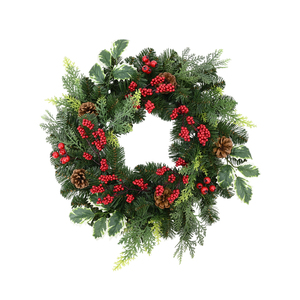 Guirnaldas y Coronas Navideñas de Bayas Rojas Artificiales Ecológicas de 24 Pulgadas, Personalizadas al por Mayor - Product Image 2