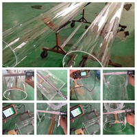Tubo de Cuarzo Transparente de Alta Pureza, Tubo de Vidrio de Cuarzo OD201 WT3.5 L320