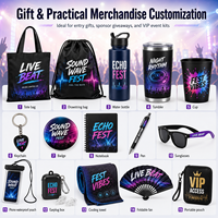 Paquete de Regalo Personalizado para Campañas Musicales con Batería Externa, Taza, Paraguas, Cuaderno y Llavero para Eventos de Promoción de Marca