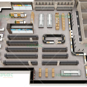 2D&amp;3D Floorplan Best Retail Displays &amp; Store Fixtures Supermarket Grocery Store <strong>Design</strong> - Product Image 1