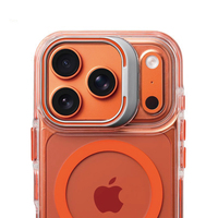 Étui de téléphone magnétique de luxe en TPU+PC pour 17 Pro/Pro Max avec cadre de caméra en métal et design antichoc