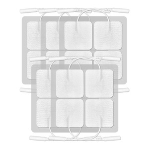 Électrodes adhésives 40x40mm, type fileté, fils d'électrodes thérapeutiques pour la thérapie de massage corporel, 20 pièces par paquet - Product Image 1