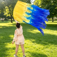 Drapeaux en soie pour la louange, la danse, le ministère de l'Église, les bannières de louange, les banderoles flexibles, Banderas De Danza Cristiana