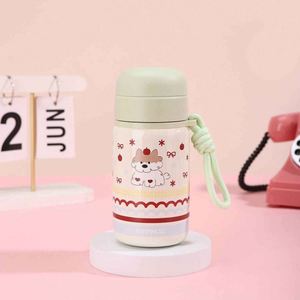 Cute Lucky Puppy Stainless Steel Vacuum <b>Flask</b> Rope Handle 6-12 Hours Thermal Insulation Eco-Friendly for Children Travel Use - Product Image 4