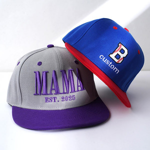 Écusson de broderie personnalisé casquette de sport logo 6 panneaux casquette de baseball à bord plat casquette avec <span class=keywords><strong>dos</strong></span> élastique pour hommes casquette d'équipe de baseball vierge ajustée - Product Image 1