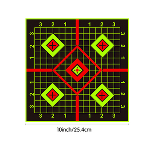 Premium SelfAdhesive 8Inch Fluorescent Grid Practice Sheet with Splatter Effect for Outdoor Aiming and Visual Precision Training - Product Image 4