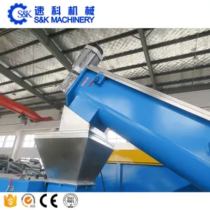 Waste Plastic Crushed Washing Recycling Pelletizer, PP PE HDPE LDPE Llldpe Film Bag Recycle Washing