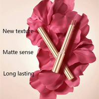 Fournisseur label privé Crème liquide végan mate Brillant à lèvres rouge à lèvres étanche Tubes de rouge à lèvres mode Produit cosmétique doré OEM