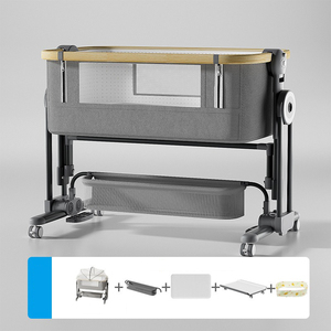 Lits de grande taille personnalisables et berceaux pliants mobiles pour nouveau-nés, tables à <span class=keywords><strong>langer</strong></span> multifonctionnelles pour bébés - Product Image 5