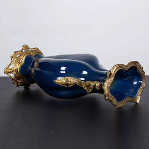 سوق قطر البحرية المسطحة مثل مزهرية السيراميك مع زهرة 3d النحاس التبعي برعم زهرية - Product Image 3