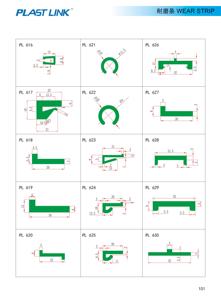<span class=keywords><strong>PL</strong></span> 601 Automatische slijtstrips UHMW-PE kunststof transportketting voor de voedingsmiddelen- en drankenindustrie, lange levensduur - Product Image 5