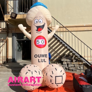 Maßge schneiderte Cartoon Form aufblasbaren Penis Junge mit LED-Beleuchtung B1