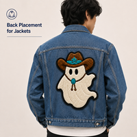 Écussons chenille personnalisés avec logo, style cowboy, grands badges brodés pour marques de vêtements, solution OEM ODM tout-en-un en gros