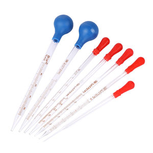 Pipet laboratorium kaca bening, pipet tetes dengan pipet karet untuk Lab - Product Image 6