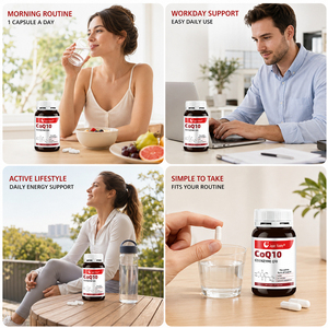 Suplemento dietético Shecome CoQ10 de alta calidad para la salud de las encías y apoyo al envejecimiento saludable para adultos, en cápsulas de CoQ10. - Product Image 4