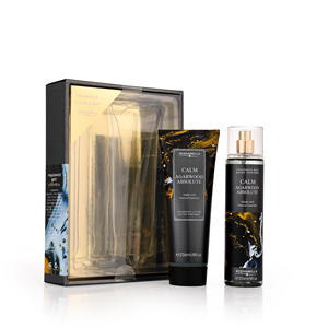 Conjunto de regalo de perfume para hombre de etiqueta privada-Crema corporal en aerosol corporal en embalaje negro para mujer - Product Image 1