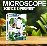 RTS Toy Kids Portable Handheld Microscope for Bacteria Observation, Outdoor Science Experiments for Kids Students Gift