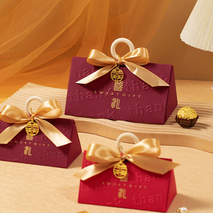 Đám Cưới Ngọt Ngào favour Quà Tặng Kẹo bao bì hộp quà tặng với Ribbon bán buôn tùy chỉnh sang trọng tông cupcake hộp cứng nhắc Hộp quà tặng - Product Image 4