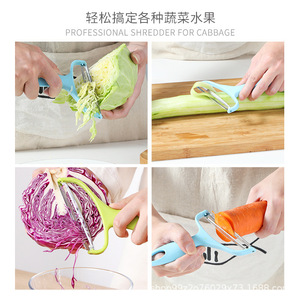 Professional Cabbage Shredder 304 Stainless Steel PP Green Handle <b>Vegetable</b> <b>Cutter</b> for Kitchen Use - Product Image 2