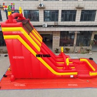Château gonflable commercial en PVC pour enfants, grande taille, avec toboggan aquatique double piste et piscine – Vente chaude