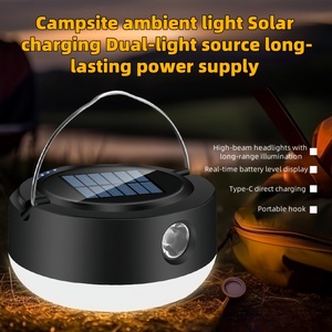 Năng lượng mặt trời <span class=keywords><strong>LED</strong></span> ABS cắm trại đèn lồng <span class=keywords><strong>8</strong></span> chế độ không thấm nước USB có thể sạc lại IP65 khẩn cấp nhà đi bộ đường dài Lều đèn - Product Image 2