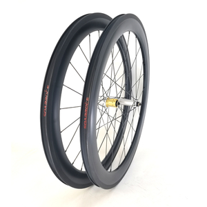 Set di Ruote in Carbonio Tubeless Clincher 700C con Freno a Cerchio, Larghezza 26mm, Profondità 35/38/40/45/50/55/60mm, Tubolare 20/24 Fori, Ratchet 36T Shimano 11s - Product Image 6