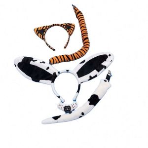 Kit 3 pièces pour chien : Bandeau oreilles, nez et queue – Accessoires de déguisement de chien tacheté <span class=keywords><strong>Dalmatien</strong></span> pour Halloween, cosplay sexy et jeux de rôle - Product Image 1