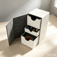 Boîte de rangement pour cartes à collectionner en cuir PU laqué YAGELI Premium, porte-dés, logo personnalisé, OEM ODM, plateau de rangement pour jeux de cartes