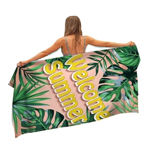 <span class=keywords><strong>Serviette</strong></span> de plage personnalisée en microfibre de coton polyester à séchage rapide, grande taille, imprimée, anti-sable, avec impression de logo, résistante aux enfants, toutes saisons, vente chaude - Product Image 2