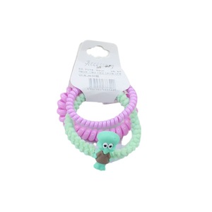 Élastiques à cheveux tressés de dessin animé, couleurs mélangées, en résine plastique, haute élasticité, accessoires capillaires cadeau - Product Image 4