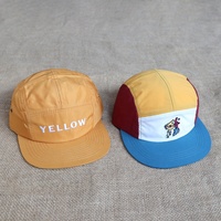 Casquettes de camping pour hommes à 5 panneaux, populaires, en nylon, séchage rapide, légères, pour le camping, la randonnée et les activités de plein air, avec logo brodé personnalisé, vente en gros