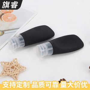 Silicone Dispensing Bottle Oval Wide Mouth Travel Size With Cover For Bath And Toiletries - Product Image 4