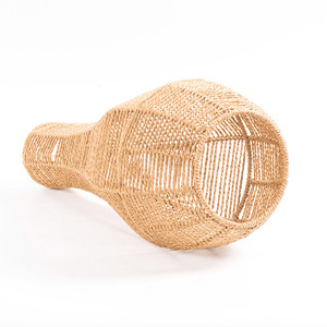 Hand Woven Pendant Lamp Shade Bell Shape Brown Eco Friendly <b>Lighting</b> Fixture For Home Decor - Product Image 3