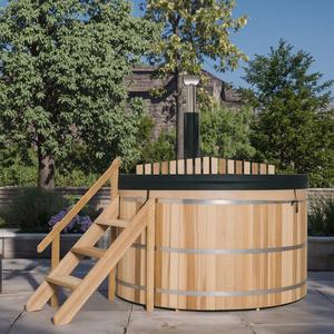 Personnalisation personnaliser Jardin 6 <span class=keywords><strong>personne</strong></span> à l'extérieur de la combustion du bois bain à remous cèdre rouge chauffe-bain au feu de bois pour l'extérieur - Product Image 1