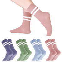 Échantillon Gratuit, Logo Personnalisé Accepté, Chaussettes de Pilates Premium pour Femmes, Chaussettes de Yoga Antidérapantes en Silicone pour Femmes