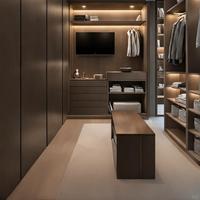 Dressing sur mesure moderne, armoires et solutions de rangement complètes pour toute la maison, directement de l'usine, pour mobilier résidentiel dans les villas et les hôtels