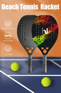 Çin tedarikçisi üst sıralaması yüksek kaliteli karbon Fiber 3K 12K 18K plaj Padel tenis raketi tenis raketi